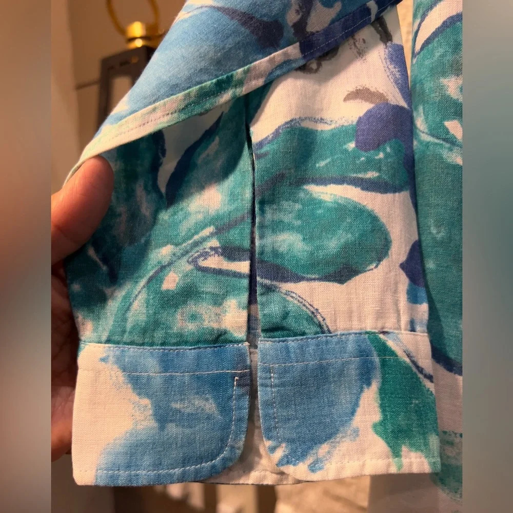 Lauren Ralph Lauren 100% Linen floral shirt Large - Picture 3 of 7